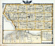 Mercer County Map, Plano, Rock Island, Illinois State Atlas 1876